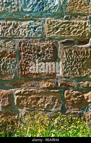 Detail einer alten Mauer Stockfoto