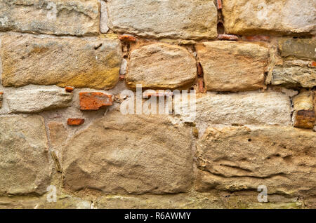 Detail einer alten Mauer Stockfoto