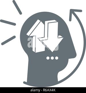 Brain Power-Symbol als EPS 10-Datei Stock Vektor