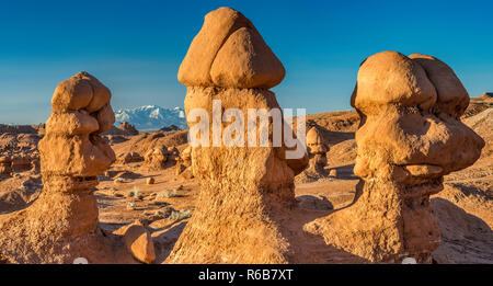 Hoodoo rockt im Goblin Valley State Park, Colorado Plateau, Utah, USA Stockfoto