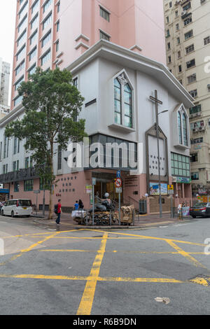 KOWLOON, HONG KONG - 21. APRIL 2017: Hong Kong Rat der Kirche Christi in China im Prince Edward Road Kowloon, Hong Kong. Stockfoto