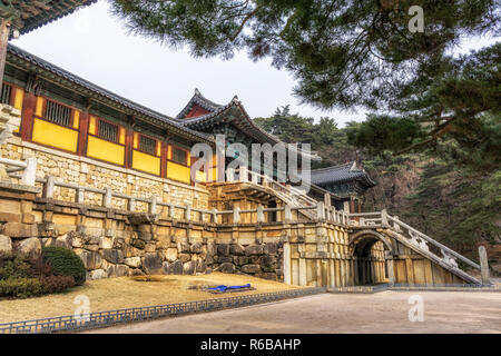 Cheongung-brücke und die Baegun-brücke in Bulguksa Tempel Stockfoto