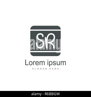 Initial SR Logo Vorlage. Minimalistische schreiben Logo Design Stock Vektor