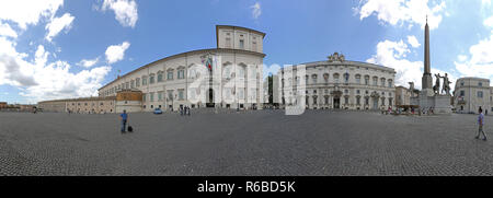 Rom, Italien, 30. Juni: Quirinal in Rom am 30. Juni 2014. Panorama der Quirinale, offizielle Residenz des Präsidenten der Italienischen Republicin ein Stockfoto