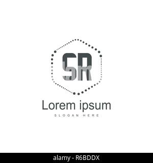 Initial SR Logo Vorlage. Minimalistische schreiben Logo Design Stock Vektor