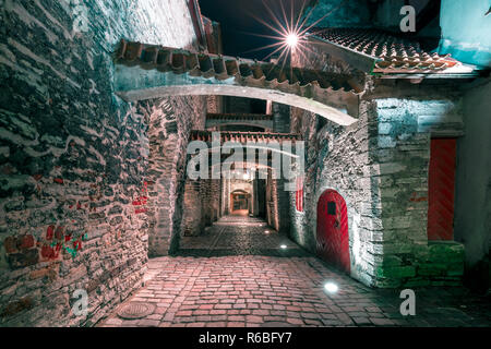 Weihnachtsmarkt in Tallinn, Estland Stockfoto