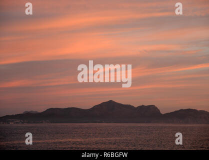 Morgen in Can Picafort, Mallorca Stockfoto