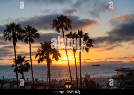 Los Angeles Strand bei Sonnenuntergang Stockfoto