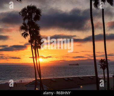 Los Angeles Strand bei Sonnenuntergang Stockfoto