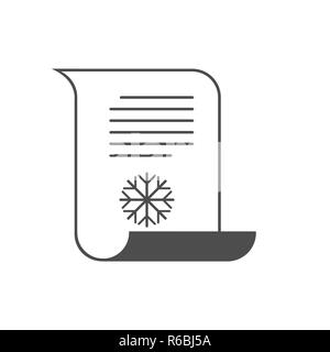 Brief an Santa Symbol, Wunschliste. Vector Illustration. Stock Vektor