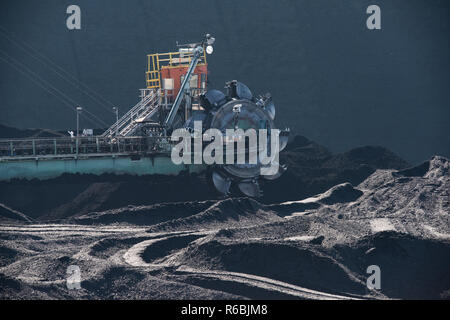 Kanadische Kohle warten auf den Massenexport von Hafenanlagen Stockfoto