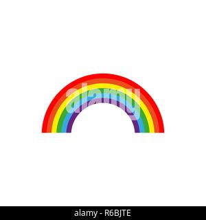 Regenbogen Symbol flach. Die homosexuelle Minderheit Konzept Symbol. LGBT-Konzept Bild. Stock Vektor