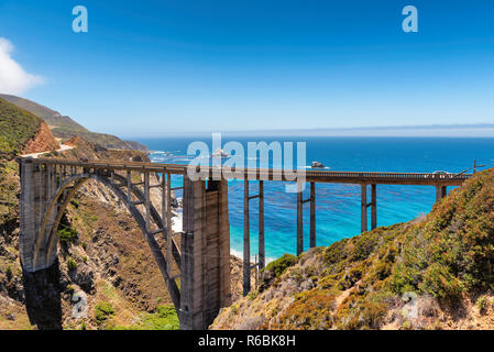 Pacific Coast Highway in der Nähe von Big Sur, Kalifornien Stockfoto