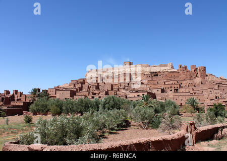 Aït-Ben-haddou Lehmbauten am Salzfluss - Weltkulturerbe Stockfoto