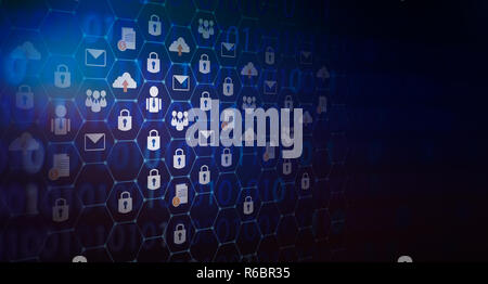 Hintergrund gedrückt Global Network Security World Map Key Lock Security System abstract Technology World digital Stockfoto