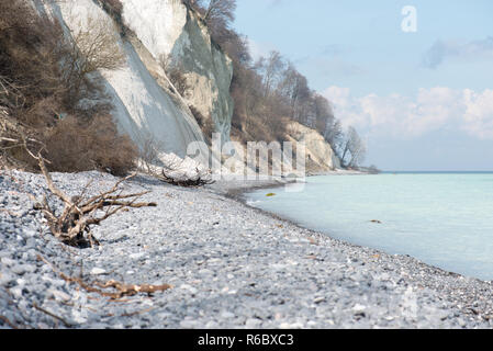 Kreidefelsen Landschaft auf Moens Klint in Dänemark Stockfoto