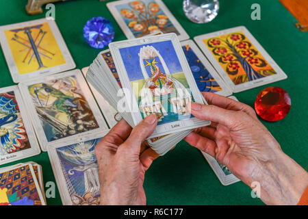 Tarot Karten, Tarot, Tarotkarten, Tarotspiel Stockfoto