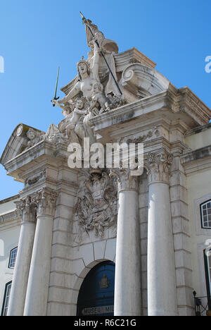 Eingang des Das Militärmuseum in Lissabon, Portugal Stockfoto