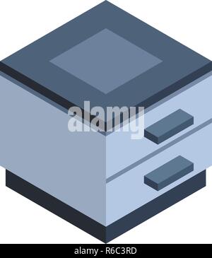 Moderne Nachttisch Symbol, isometrische Stil Stock Vektor