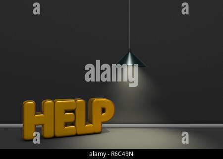 Hilfe Stockfoto