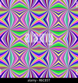 Bunte nahtlose psychedelischen geometrcial gebogenen Streifen Muster Hintergrund Stock Vektor