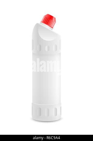 Flasche mit Reinigungsmittel. Reinigung Produkt. Vektor Stock Vektor