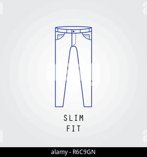 Denim Fit Icon. Stock Vektor
