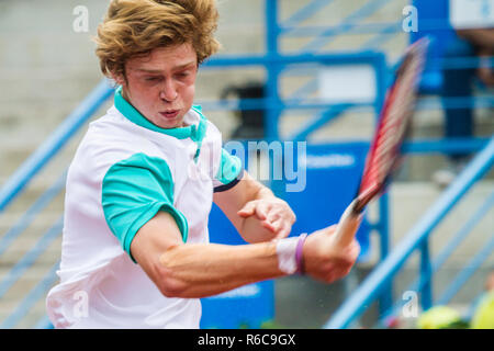 Andrej Rublev in ATP 250 Istanbul Öffnen 27. April - 3. Mai 2015 an die Garanti Koza Arena Stockfoto