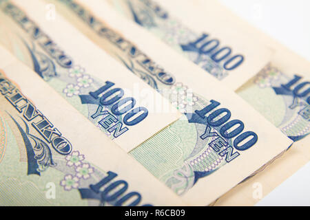 1000 Yen Banknoten Stockfoto