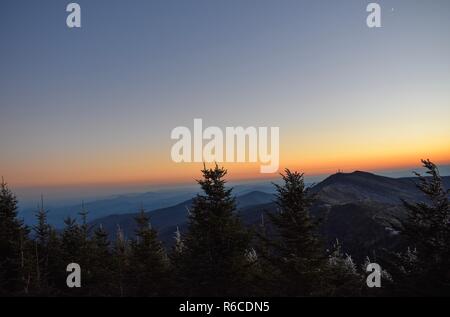 Sonnenuntergang von Mount Mitchell, NC3 Stockfoto