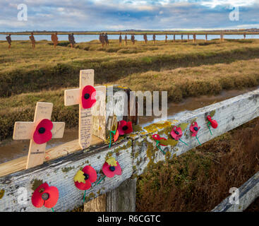 Denkmal für die Gefallenen des Zweiten Weltkriegs 1 Mersea Island Essex Stockfoto