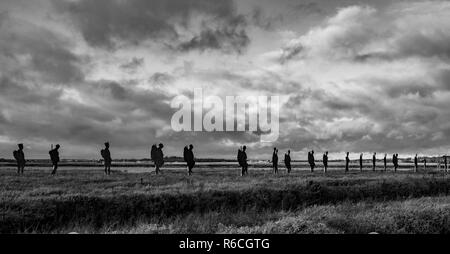 Panorama der Denkmal für die Gefallenen des Zweiten Weltkriegs 1 Mersea Island Essex Stockfoto