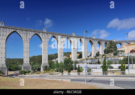 Portugal, Lissabon, dem Aquädukt Das Aguas Livres Stockfoto