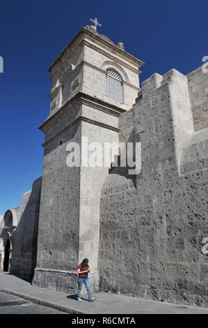 Arequipa, Peru Kloster Santa Catalina, Glockenturm Stockfoto