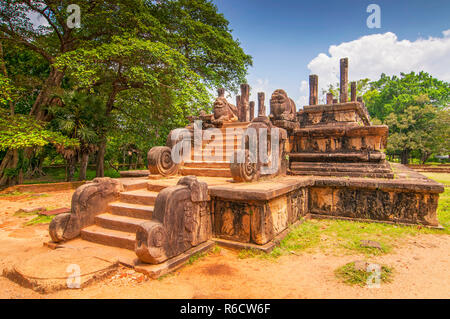 Der Rat der Kammer in der Weltkulturerbe Stadt Polonnaruwa, Sri Lanka Stockfoto