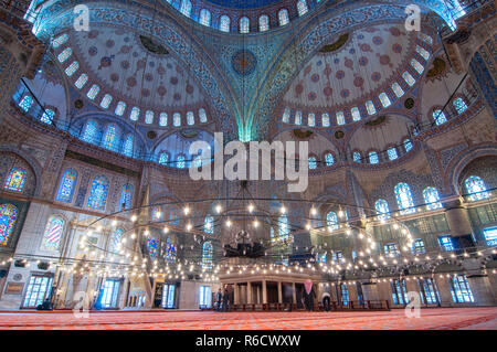 Die blaue Moschee Sultan Ahmet Camii Istanbul Türkei Stockfoto