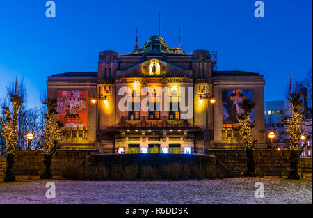 Das Theatergebäude in Bergen, Norwegen, DNS Stockfoto