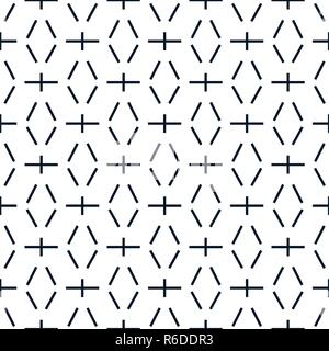 Die nahtlose Vektor dash geometrische Muster. Stock Vektor