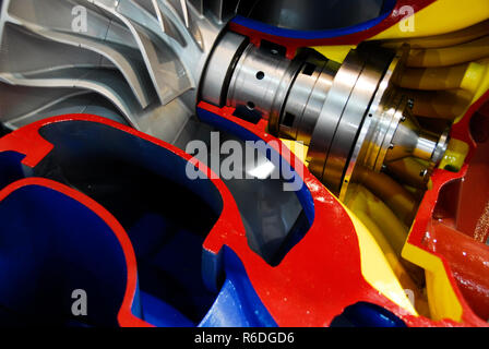 Machnine WEA-Rotorblätter closeup Stockfoto