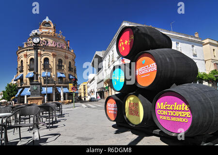 Gallo Azul Square Jerez De La Frontera, Provinz Cádiz, Andalusien, Spanien Stockfoto