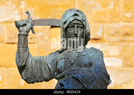 Statue von Judith und Holofernes in der Nähe von Palazzo Vecchio Florenz Italien Stockfoto