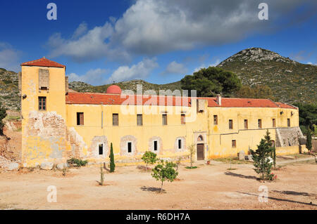 Kloster Gouverneto (Moni Gouvernetou), eines der ältesten Klöster in Kreta, Halbinsel Akrotiri, Präfektur Chania Stockfoto