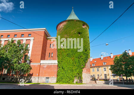 Pulverturm (Pulvertornis) in Riga, Lettland seit 1940 An die Struktur der Lettischen Museum im Lieferumfang enthalten Stockfoto