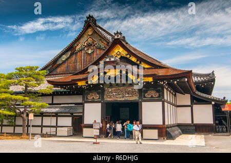 Flatland Castle, einer Der 17 Aktiven von Historisches Denkmal des alten Kyoto, bezeichnet als Weltkulturerbe, das Schloss Nijo, Kyoto, Japan Stockfoto