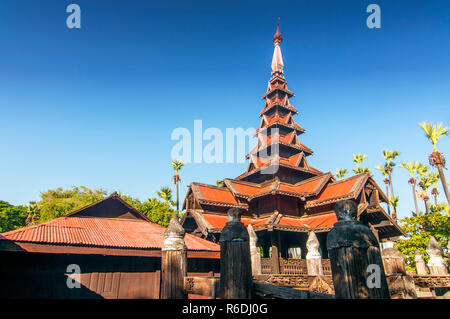 Bagaya Kloster (Maha), Waiyan Bontha Bagaya Inwa, Mandalay, Myanmar (Birma) Stockfoto