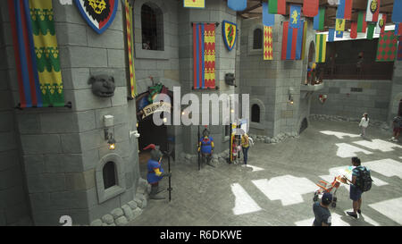 Amüsement und Unterhaltung im Gebiet Reiche der LEGOLAND Parks und Resorts in Dubai Stockfoto