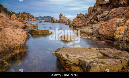 Nettes Detail aus Costa Brava Küsten in Spanien, La Fosca Stockfoto