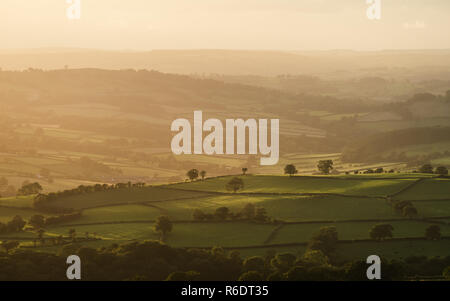 Abendlicht über walisische Landschaft, Brecon Beacons National Park Stockfoto