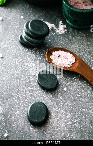 Wellness natürliches Konzept. Dayspa Kosmetik Produkte. Spa und Wellness. Stockfoto