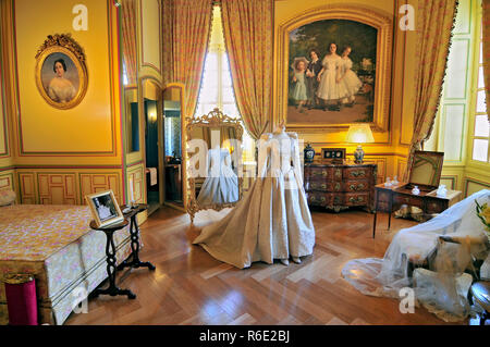 Interieur von Chateau Cheverny Loiretal Frankreich Stockfoto